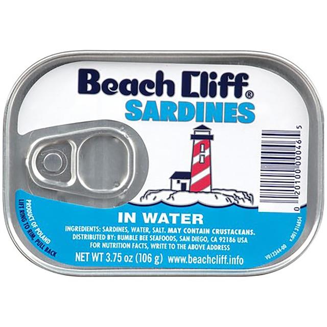 Beach Cliff Sardines in Water, 3.75 oz