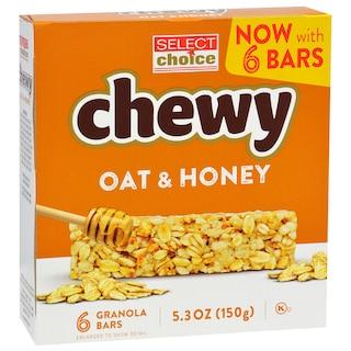 Select Choice Oat & Honey Chewy Granola Bars, 6-ct